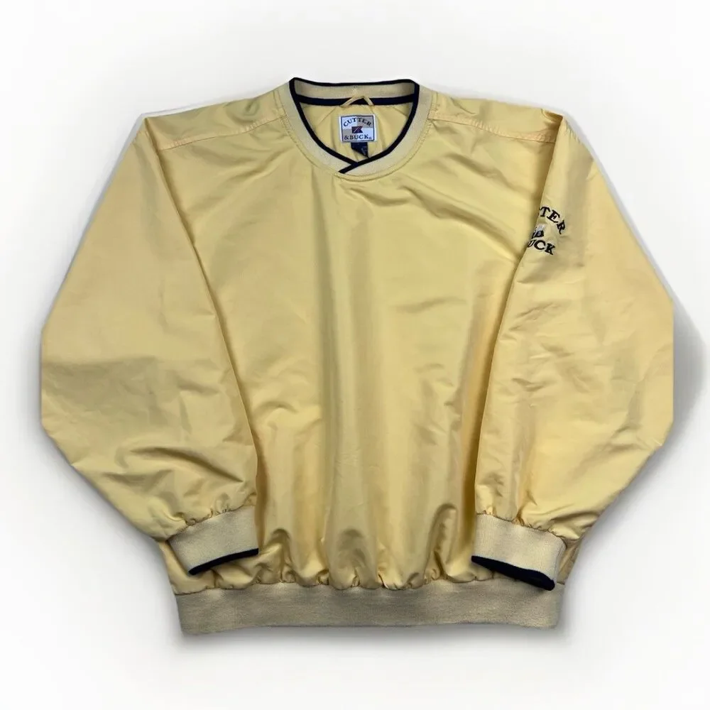 Cutter & Buck 90’s Mens XL‎ Yellow Pullover Windbreaker ClimaGuard Golf Jacket